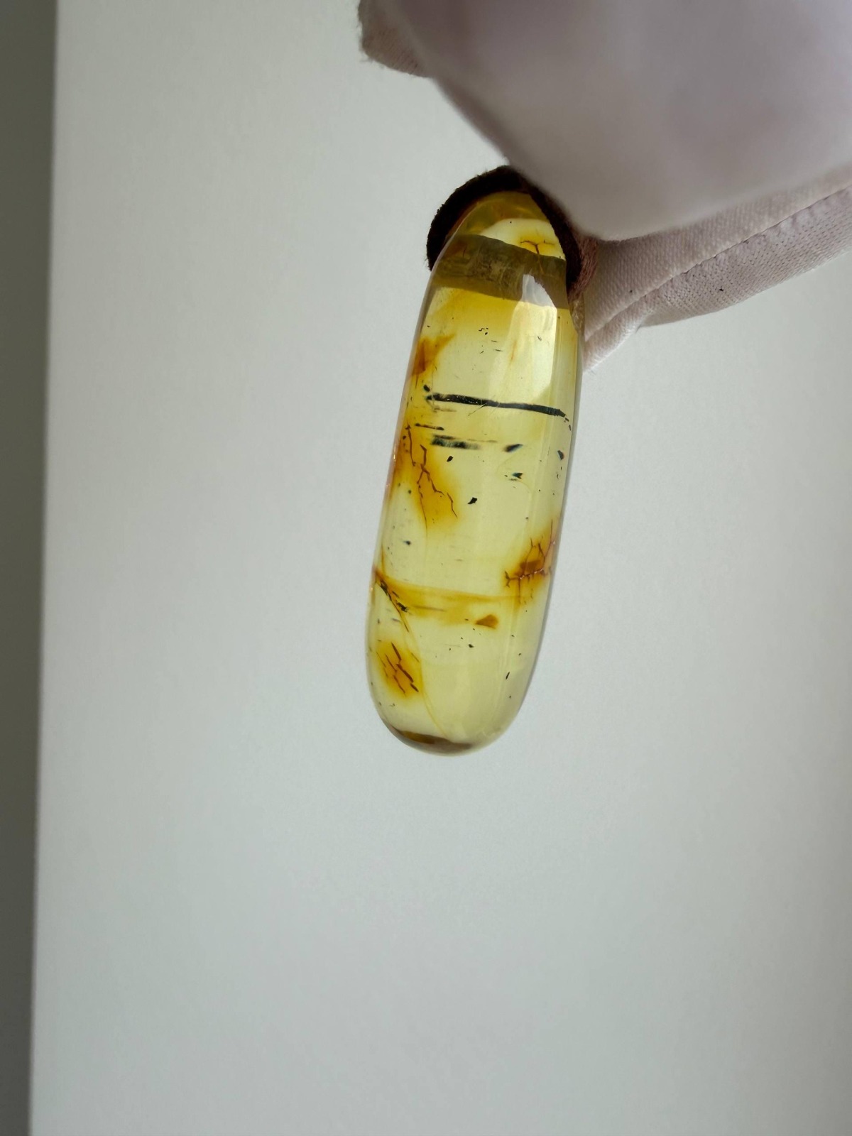 Honey Baltic Amber Drop Pendant, Minimalist, 8g