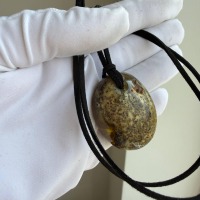 Large Earthy Baltic Amber Pendant with Inclusions, 17g