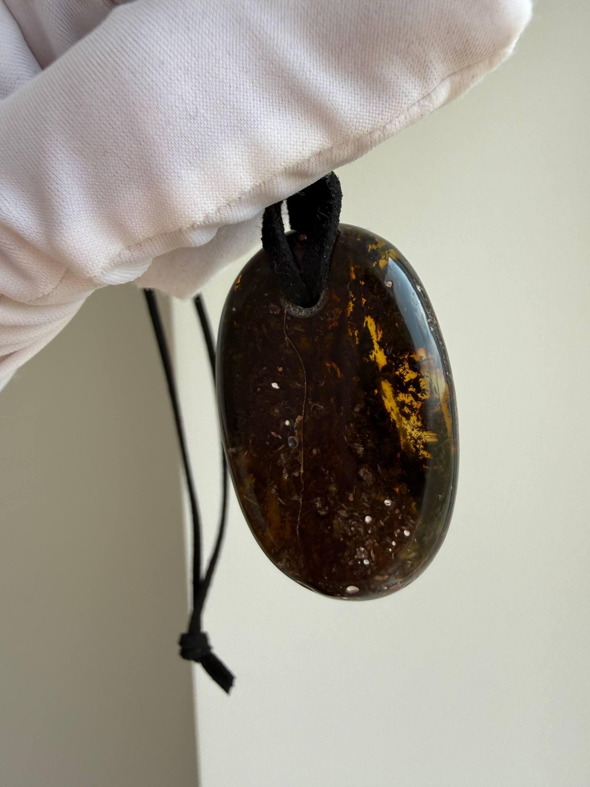 il_fullxfull.7909660029_5fyb.jpg Dark Cognac Baltic Amber Statement Pendant, 40mm, 9.7g
