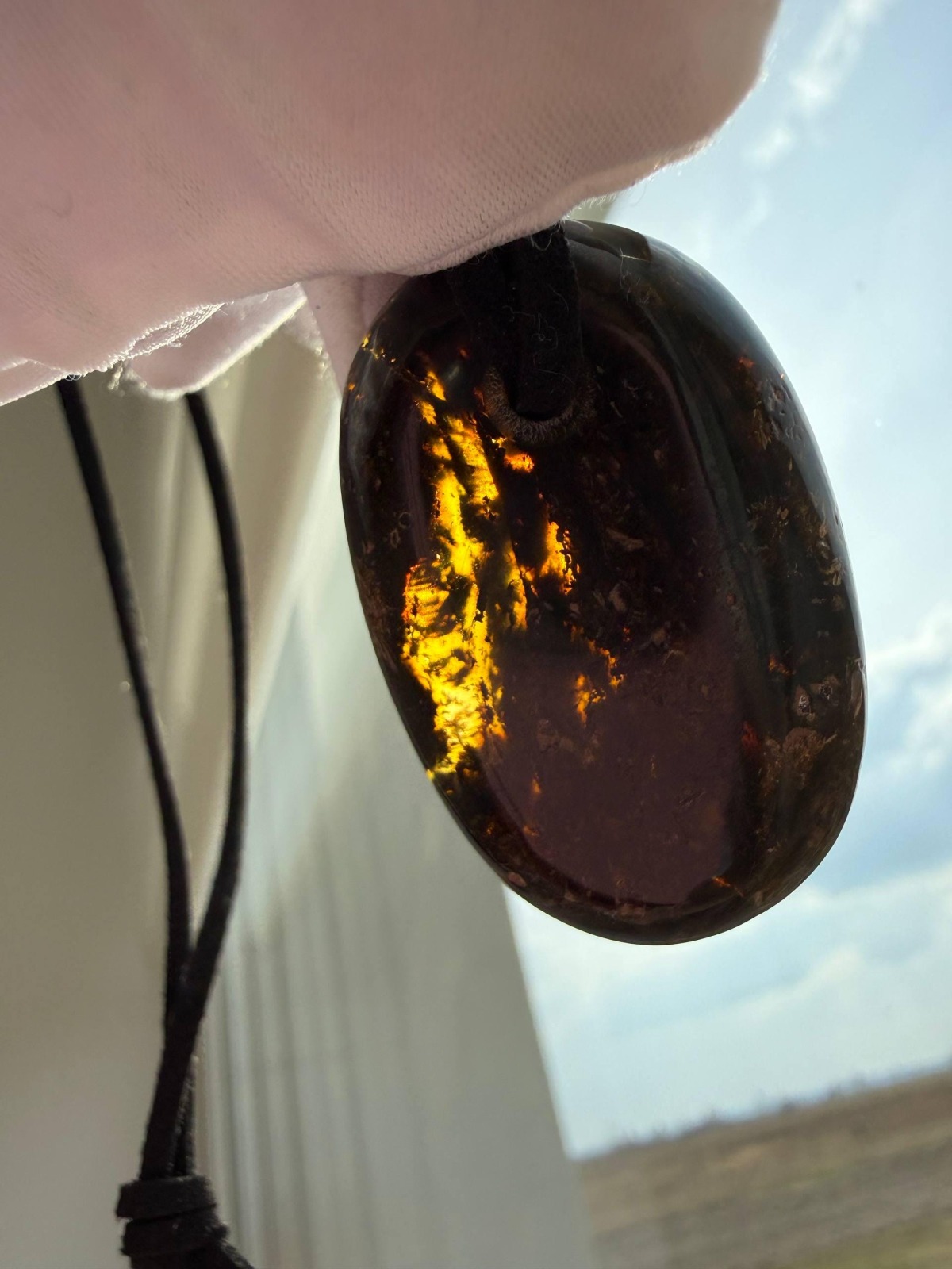 il_fullxfull.7909660033_j1n5.jpg Dark Cognac Baltic Amber Statement Pendant, 40mm, 9.7g
