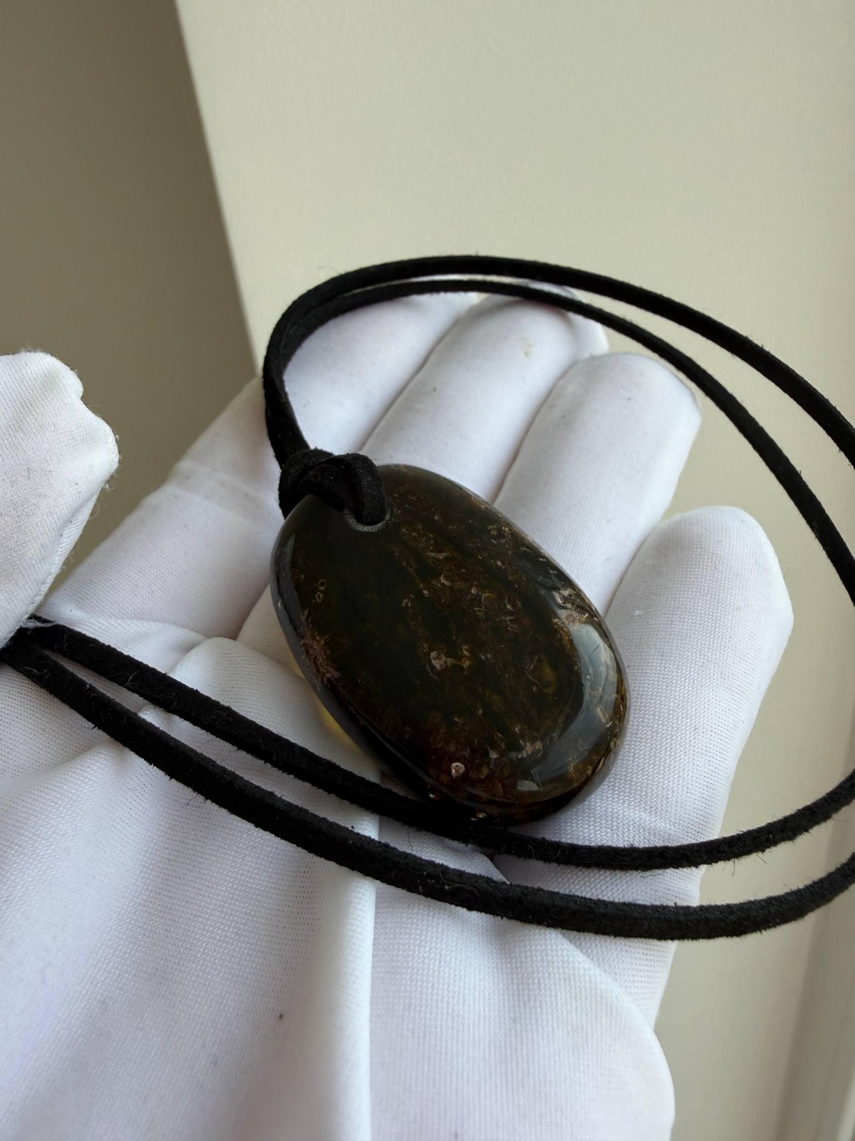 il_fullxfull.7909660037_qlag.jpg Dark Cognac Baltic Amber Statement Pendant, 40mm, 9.7g
