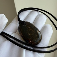 il_fullxfull.7909660037_qlag.jpg Dark Cognac Baltic Amber Statement Pendant, 40mm, 9.7g