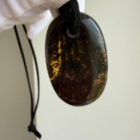 il_fullxfull.7909660041_h6k6.jpg Dark Cognac Baltic Amber Statement Pendant, 40mm, 9.7g