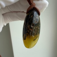 Dark Honey Baltic Amber Pendant with Natural Inclusions, 10g
