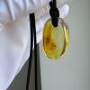 Natural Baltic Amber Pendant Necklace, Amber Stone Pendant
