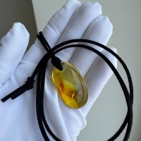 il_fullxfull.8099085920_hlhr.jpg Cognac and Butterscotch Baltic Amber Pendant, 38mm, 7g