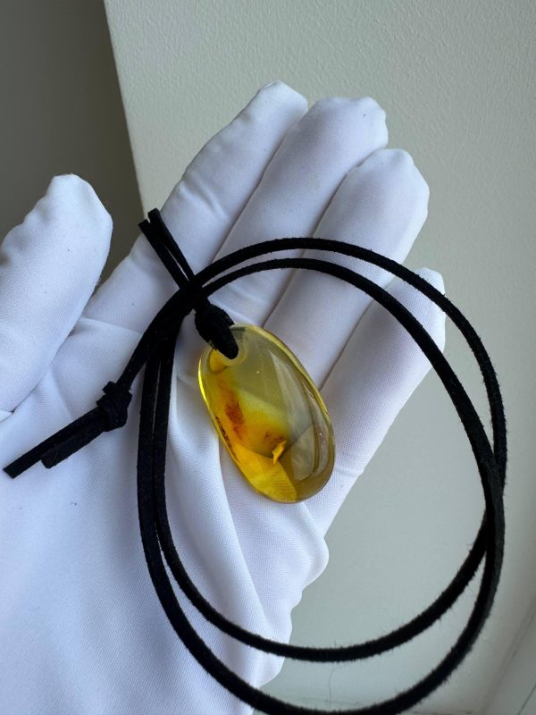 Natural Baltic Amber Pendant Necklace, Amber Stone Pendant