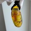 Natural Baltic Amber Pendant Necklace Amber Teardrop Pendant Golden Ho