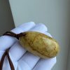 Natural Baltic Amber Pendant Necklace, Egg Yolk Amber Stone