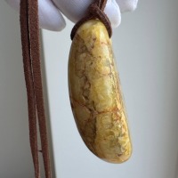 il_fullxfull.8103025688_f91x.jpg Egg Yolk Baltic Amber Pendant, Large Butterscotch Oval, 17.5g