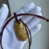 Natural Baltic Amber Pendant Necklace, Egg Yolk Amber Stone
