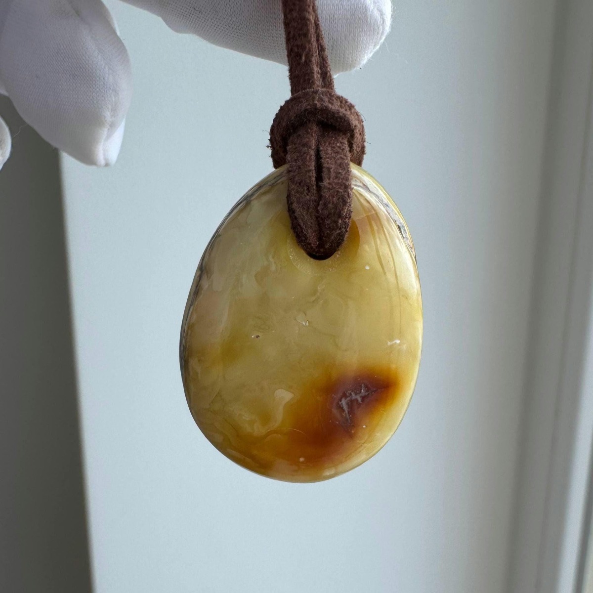 il_fullxfull.8136867302_6tqv.jpg Butterscotch Baltic Amber Pendant, Polished Oval, 6g