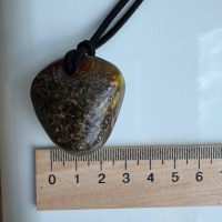 Cognac Honey Baltic Amber Pendant with Earth Inclusions, 15g