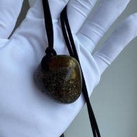 Cognac Honey Baltic Amber Pendant with Earth Inclusions, 15g