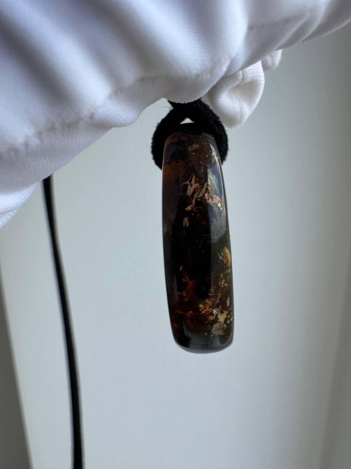 Cognac Baltic Amber Pendant, Small Oval, 5g