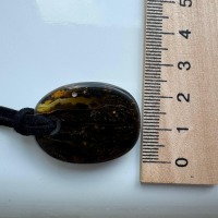 Cognac Baltic Amber Pendant, Small Oval, 5g