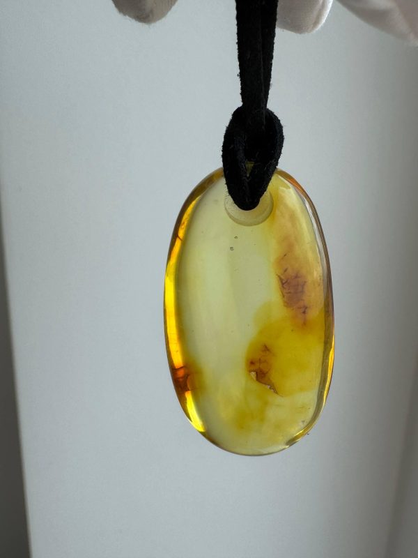 Natural Baltic Amber Pendant Necklace, Amber Stone Pendant