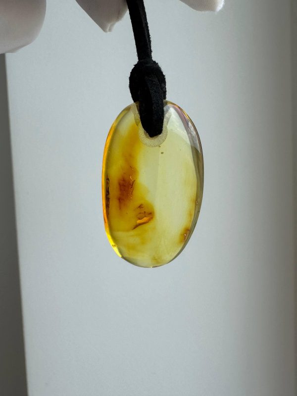 Natural Baltic Amber Pendant Necklace, Amber Stone Pendant