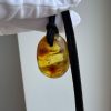 Natural Baltic Amber Pendant Necklace Amber Teardrop Pendant Golden Ho