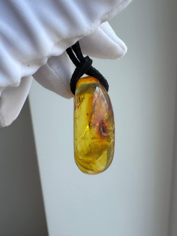 Natural Baltic Amber Pendant Necklace Amber Teardrop Pendant Golden Ho
