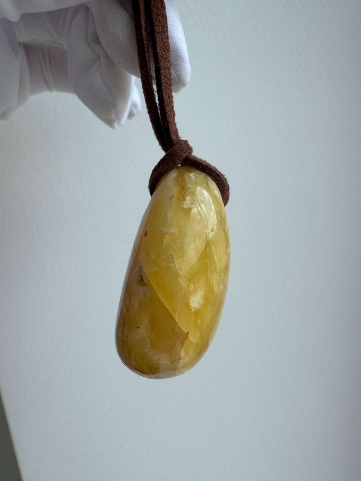 Butterscotch Baltic Amber Teardrop Pendant, 38mm, 12g