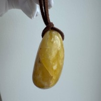 Butterscotch Baltic Amber Teardrop Pendant, 38mm, 12g