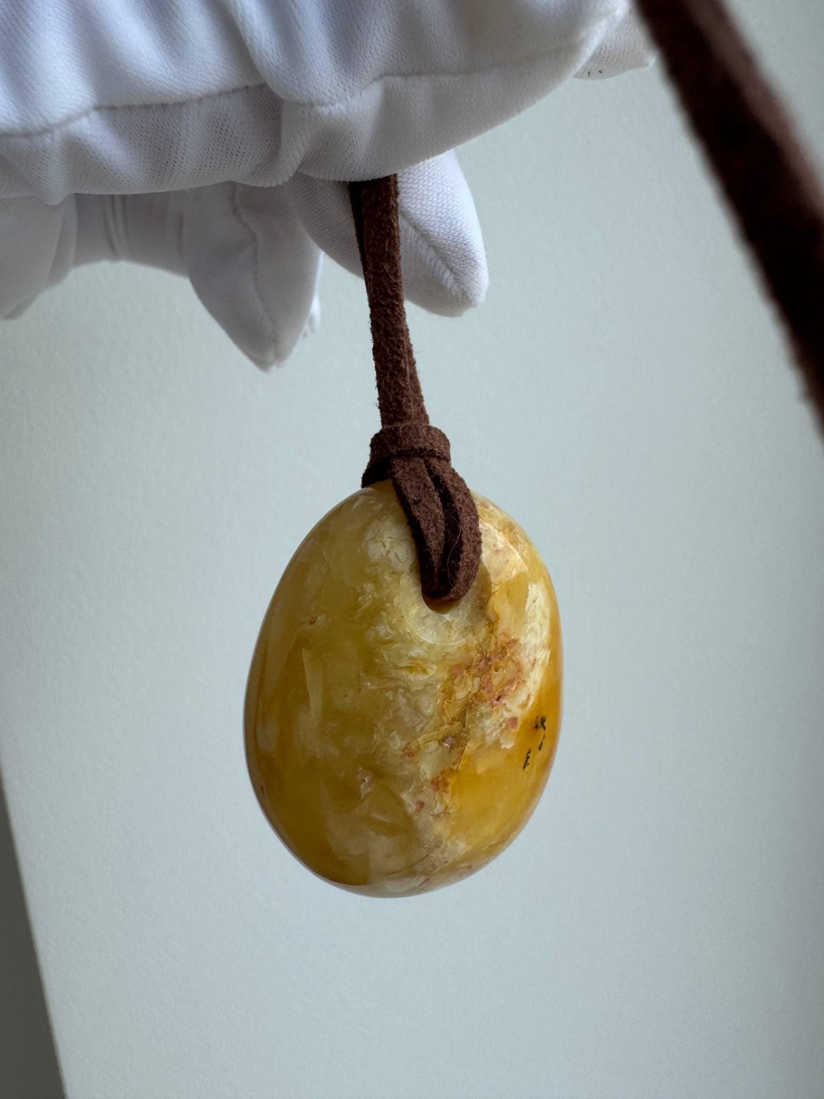 Butterscotch Baltic Amber Teardrop Pendant, 38mm, 12g