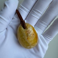 Butterscotch Baltic Amber Teardrop Pendant, 38mm, 12g