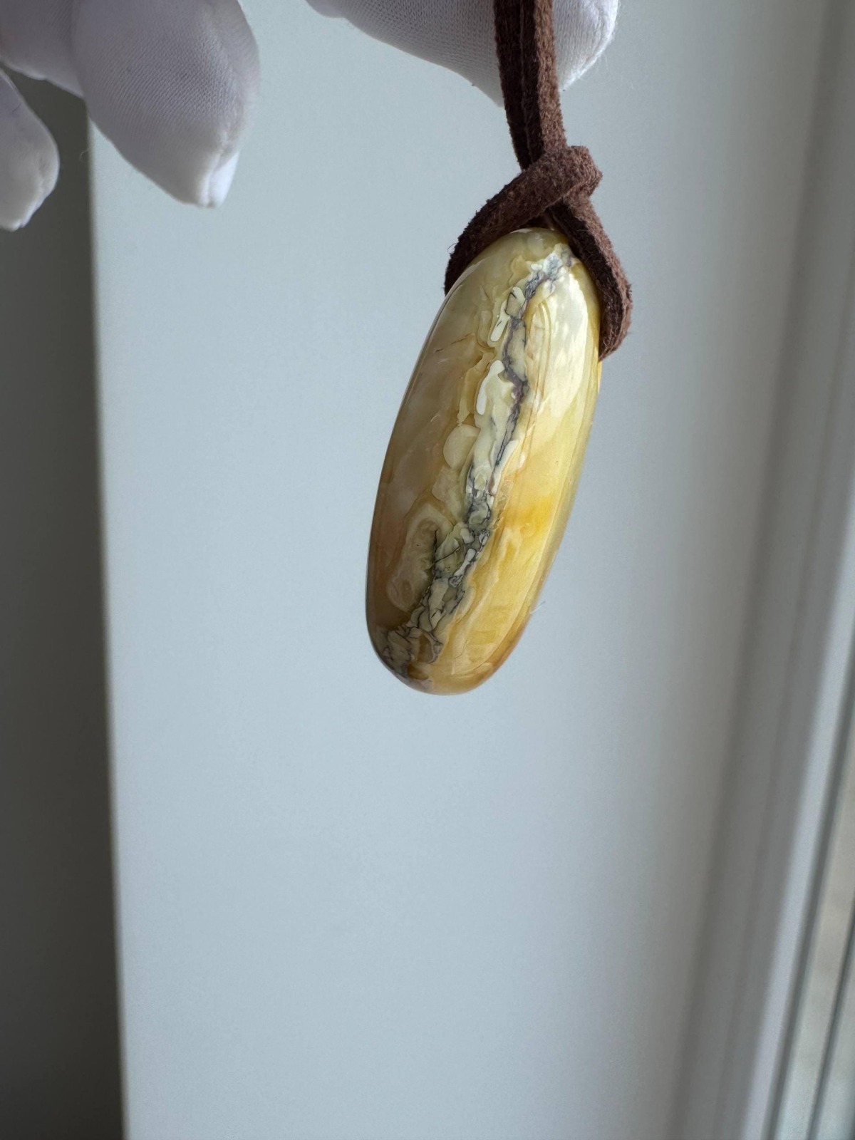 il_fullxfull.8184760317_8cnn.jpg Butterscotch Baltic Amber Pendant, Polished Oval, 6g
