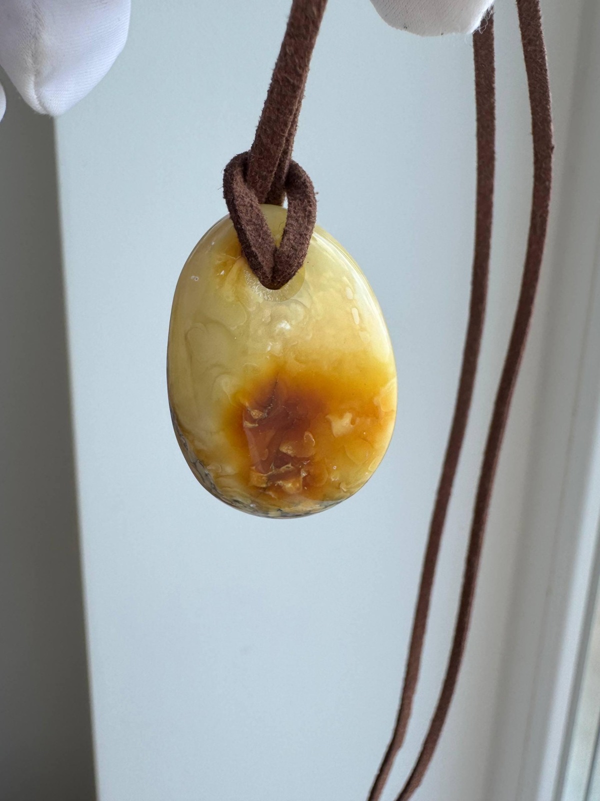 il_fullxfull.8184760345_f5kl.jpg Butterscotch Baltic Amber Pendant, Polished Oval, 6g