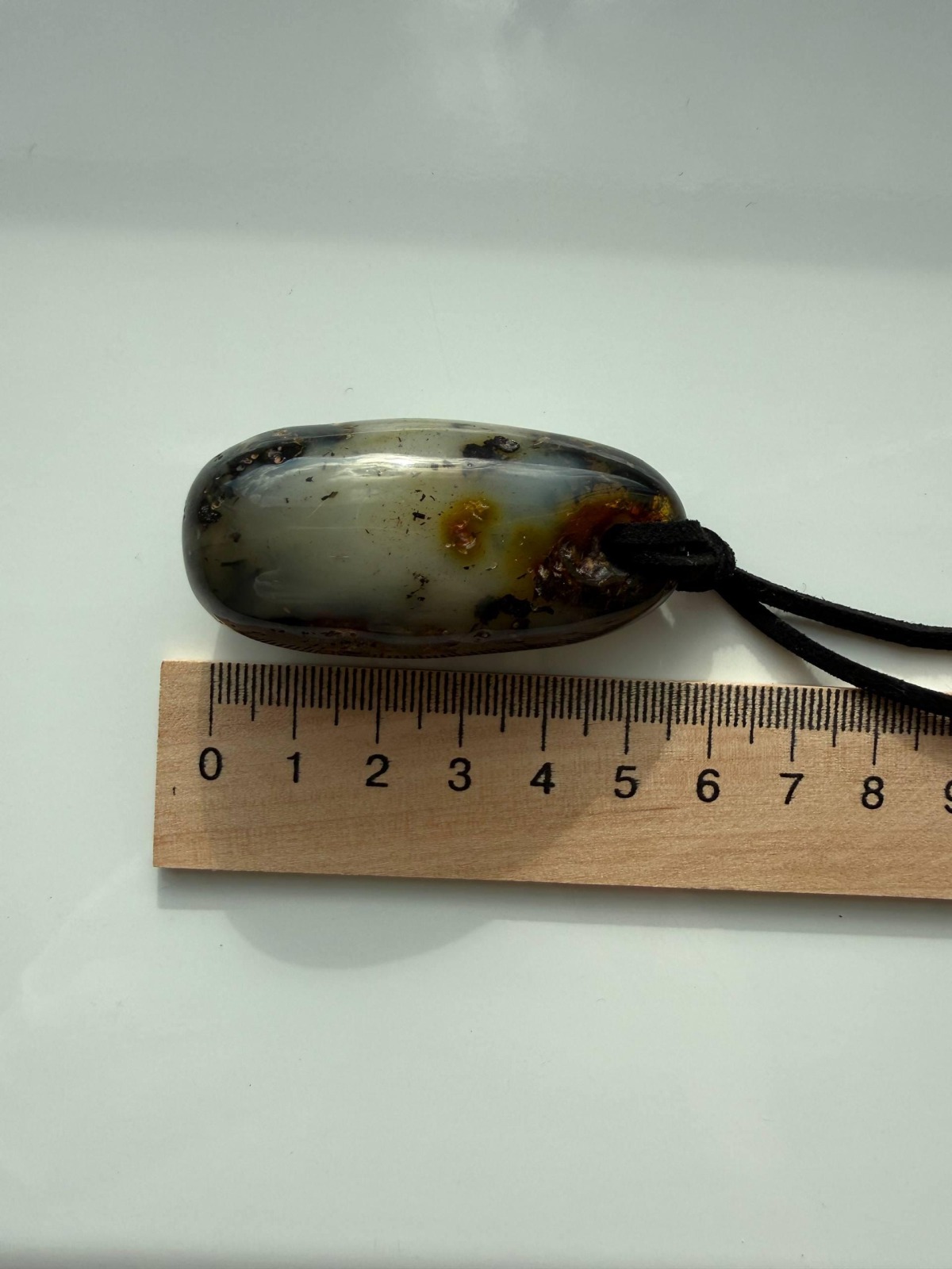Greenish Honey Baltic Amber Pendant with Inclusions