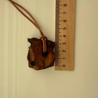 Raw Untreated Baltic Amber Pendant, Natural Hole, 18g