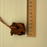 Raw Untreated Baltic Amber Pendant, Natural Hole, 18g