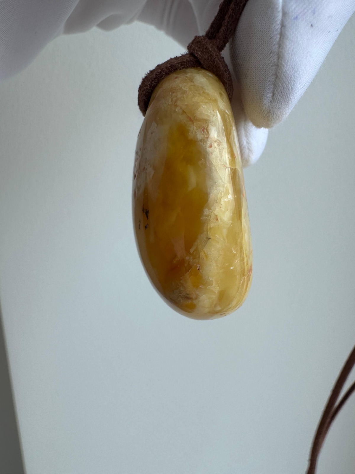 Butterscotch Baltic Amber Teardrop Pendant, 38mm, 12g