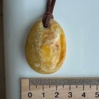 Butterscotch Baltic Amber Teardrop Pendant, 38mm, 12g