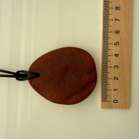 Large Cognac Baltic Amber Pendant, Raw and Polished, 23g