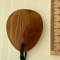 Large Cognac Baltic Amber Pendant, Raw and Polished, 23g