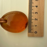 Honey Baltic Amber Teardrop Pendant on Leather Cord, 12g