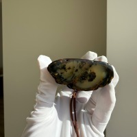 Extra Large Raw Baltic Amber Pendant on Leather Cord, 64g