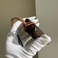 Extra Large Raw Baltic Amber Pendant on Leather Cord, 64g