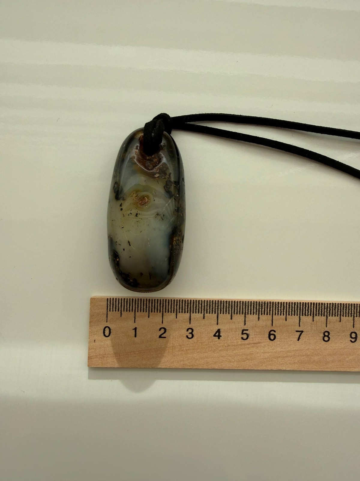 Greenish Honey Baltic Amber Pendant with Inclusions