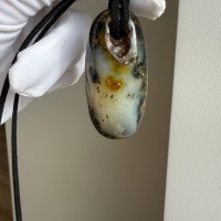 Greenish Honey Baltic Amber Pendant with Inclusions