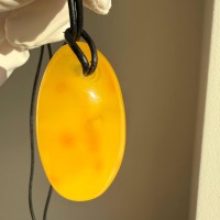 Large Oval Butterscotch Baltic Amber Pendant