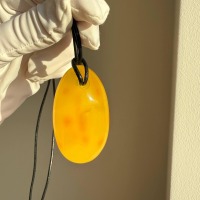 Large Oval Butterscotch Baltic Amber Pendant