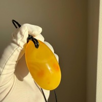 Large Oval Butterscotch Baltic Amber Pendant