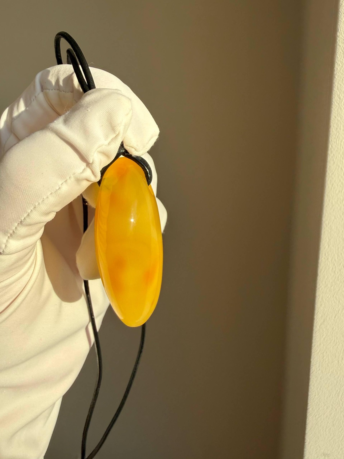 Large Oval Butterscotch Baltic Amber Pendant