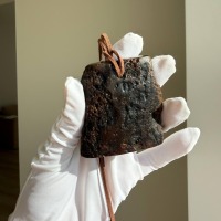 Extra Large Raw Baltic Amber Pendant on Leather Cord, 64g
