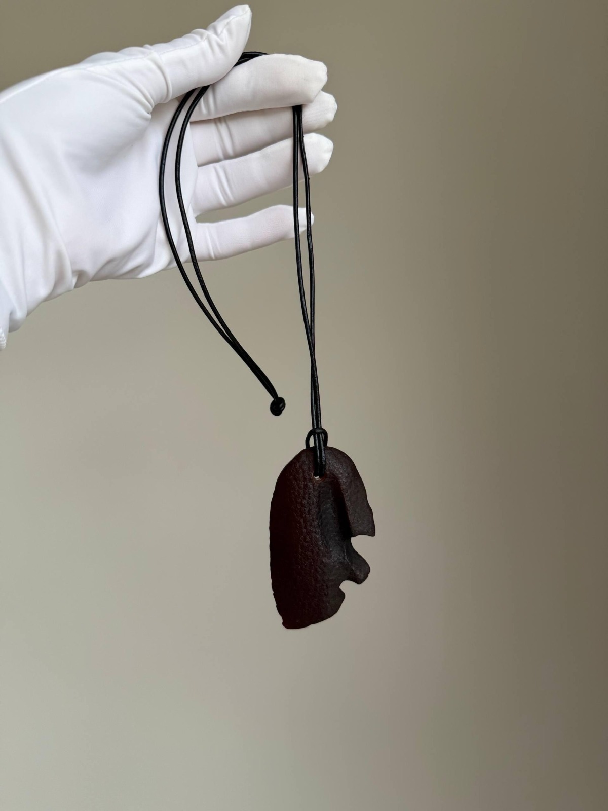 Bat-Shaped Raw Baltic Amber Pendant, Unpolished Cognac, 26g