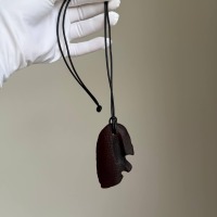 Bat-Shaped Raw Baltic Amber Pendant, Unpolished Cognac, 26g