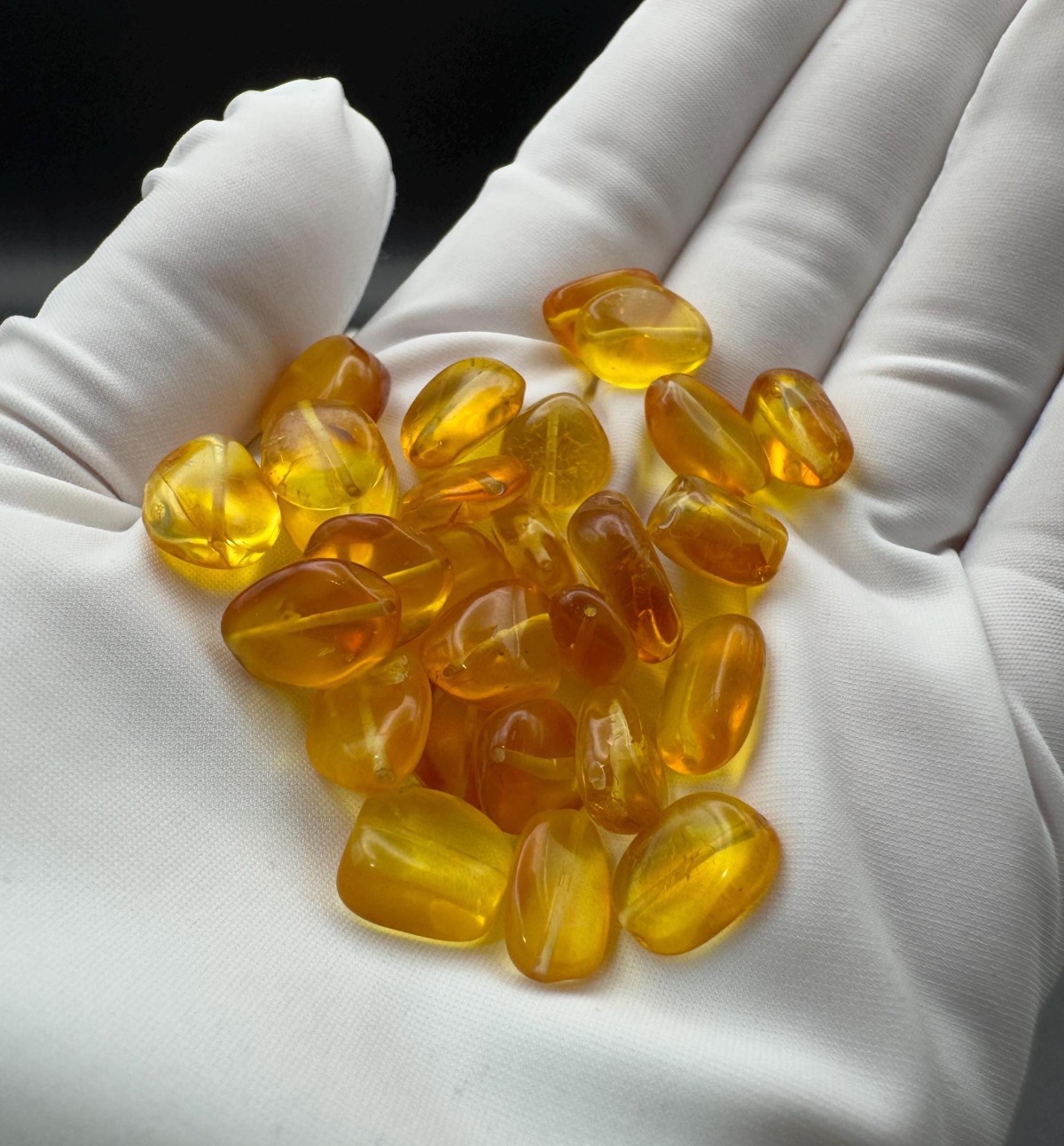 Honey Golden Baltic Amber Beads, Polished, 5-12mm